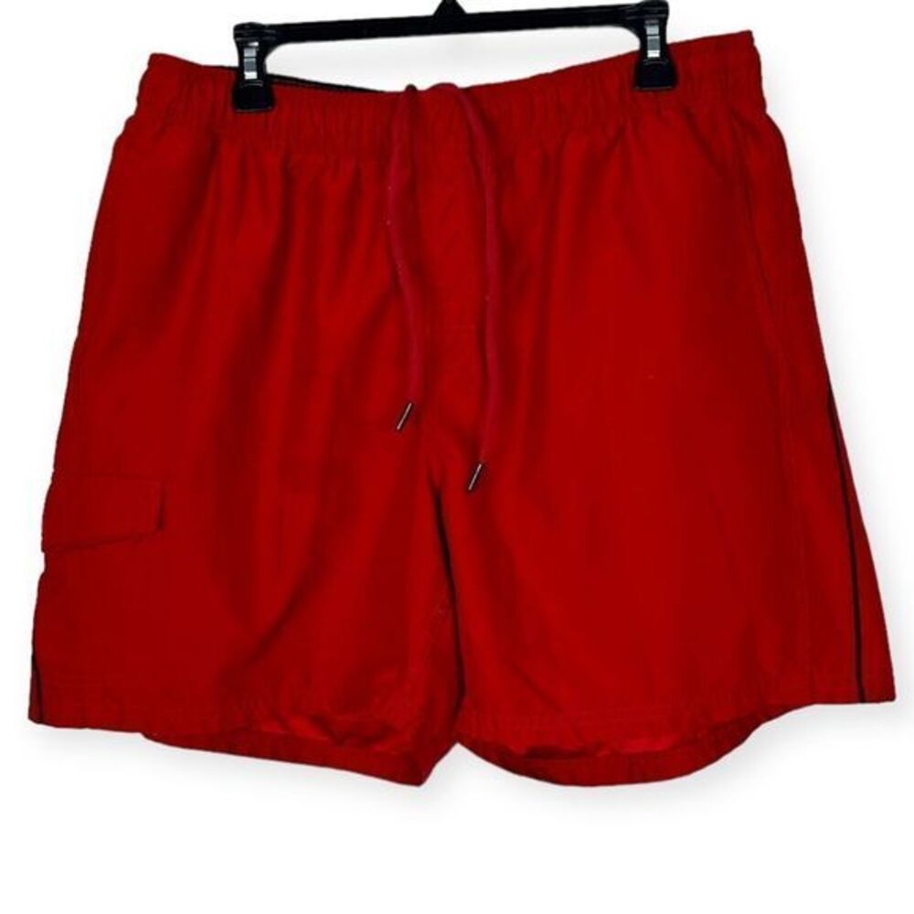 Y2K Nike Swim Men's‎ XL Swim Trunks Mesh Lining Red 6" Inseam *Read